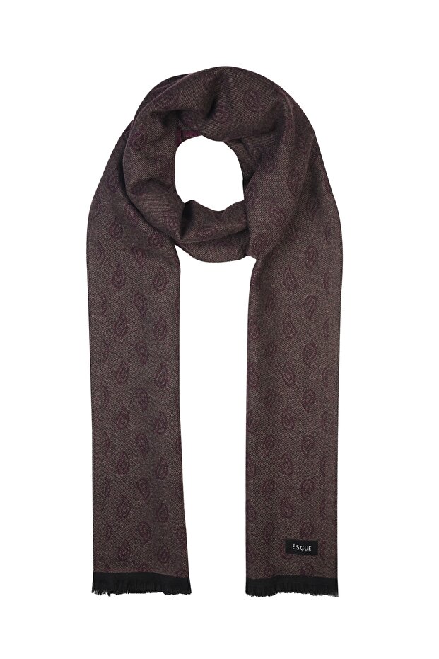 Viskon Mor Erkek Atkı - 1