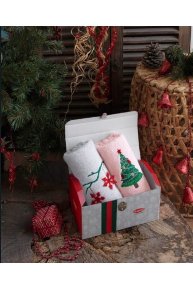 Yılbaşı Özel Bambu 2'li Havlu Seti - 1