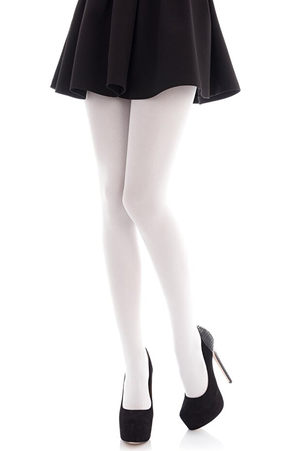 Women's White Mycro 50 Pantyhose