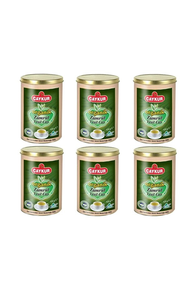 شاي أخضر زمردي عضوي 6 × 125 جرام