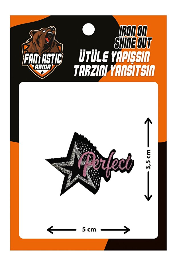 Iron-on Woven Arma Patch, Yıldız Perfect