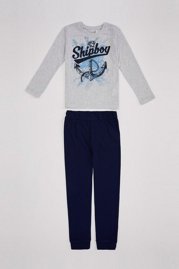 Erkek Çocuk Regular Fit 2'li Örme Pijama - 1