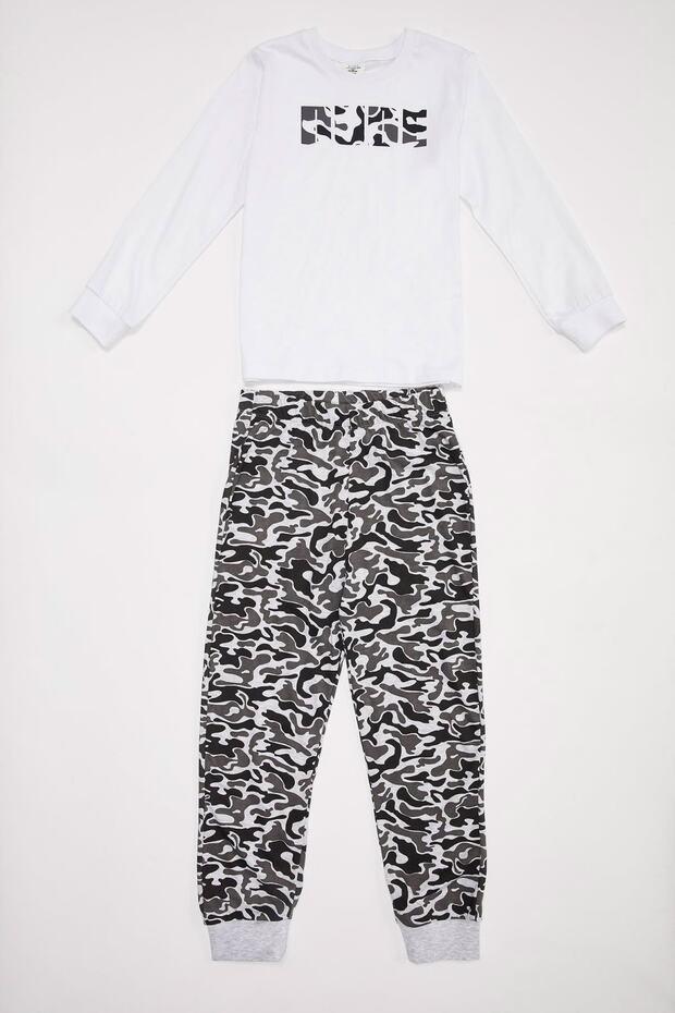 طقم بيجامة للأولاد - مطبوع - 1