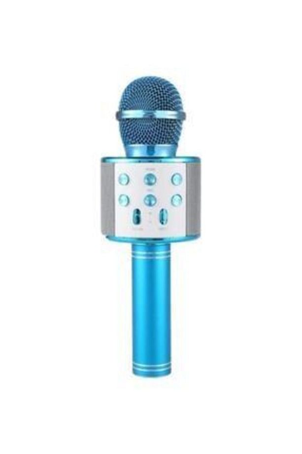 Bluetooth Hoparlör Aux Usb Mikro Sd Kart Girişli Rose Gold  Karaoke Mikrofon Ws-858 - 3