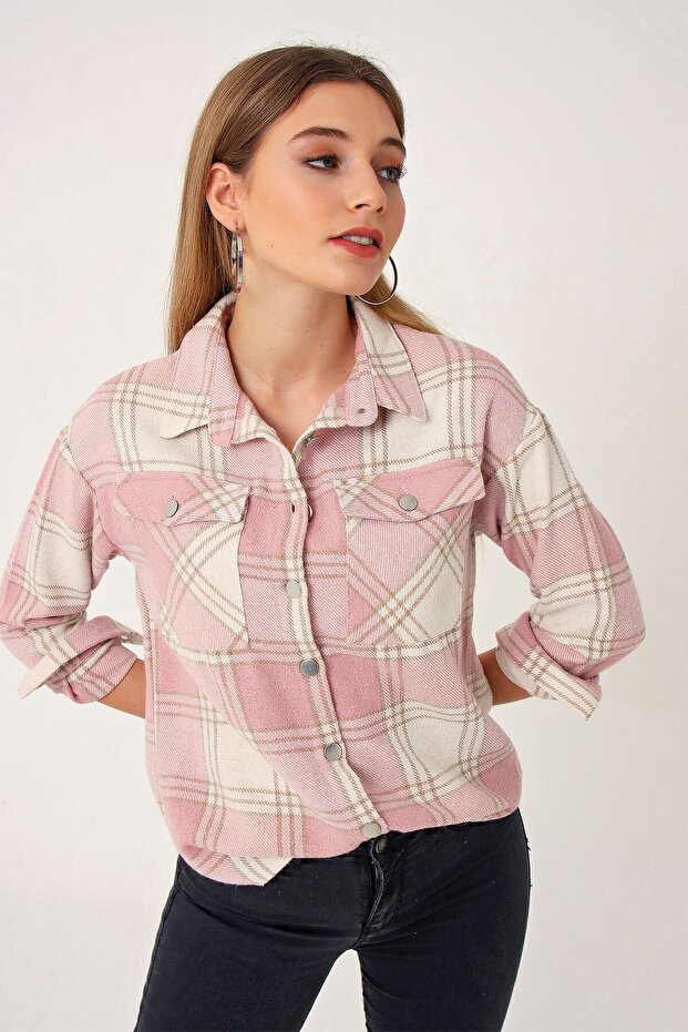 Kadın Pembe Gömlek - 1