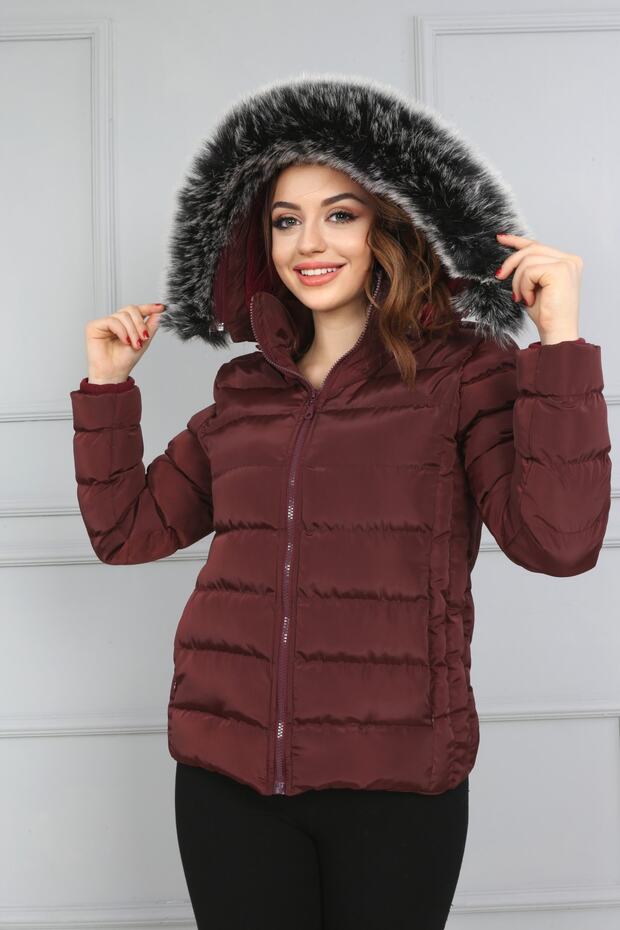 Kadın Bordo Mont - 4