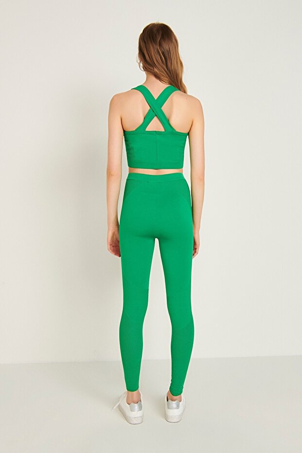 Arkası Çapraz Triko Atlet-yeşil - 5