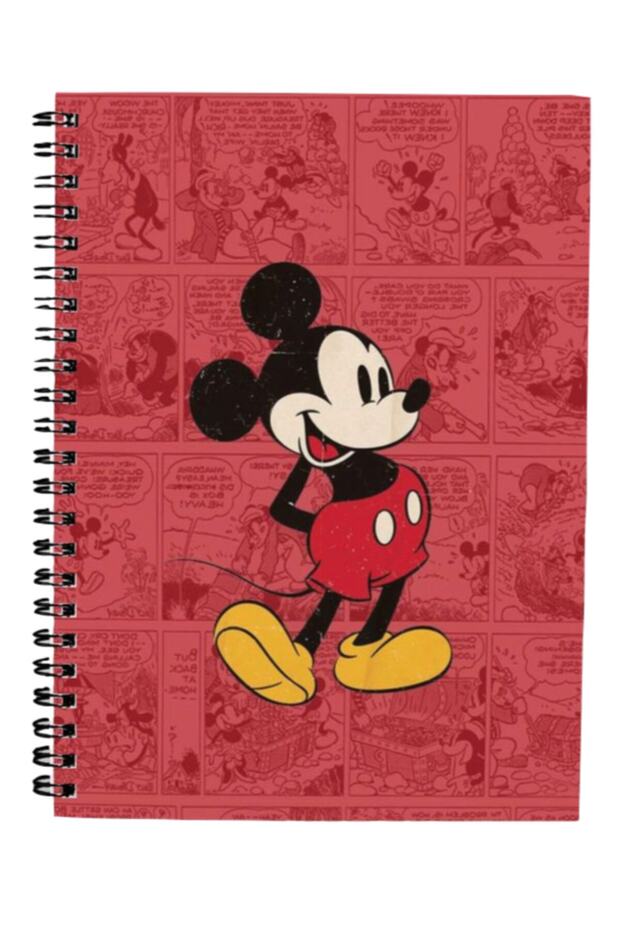 Gift - N0115 A5 Design Spiral Notebook - Mickey Red