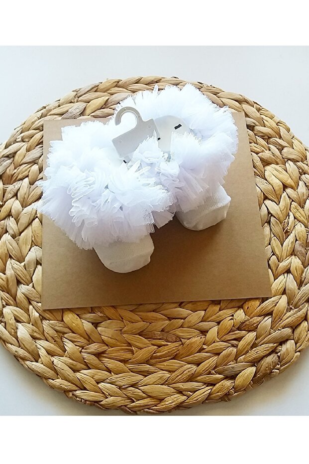 Baby Girl White Tutu Socks