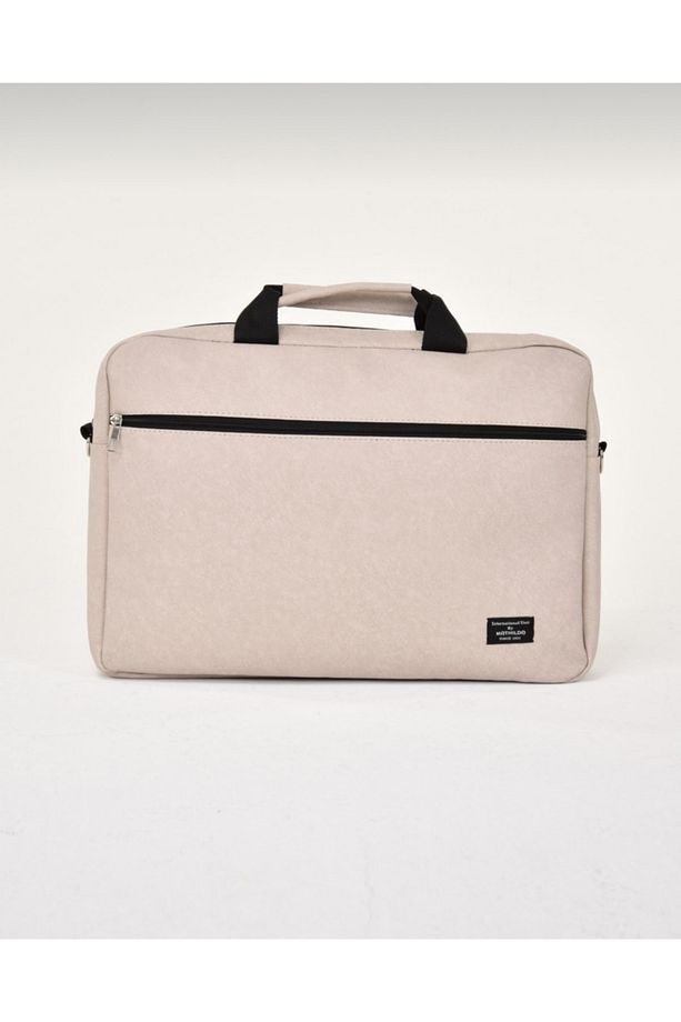 15,6'' Bej Evrak Noteebok Laptop Çantası - 4
