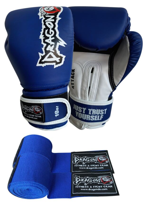 Attack Boxing Gloves Kick Boxing Muay Thai Boxing Gloves And Bandage Set of 2