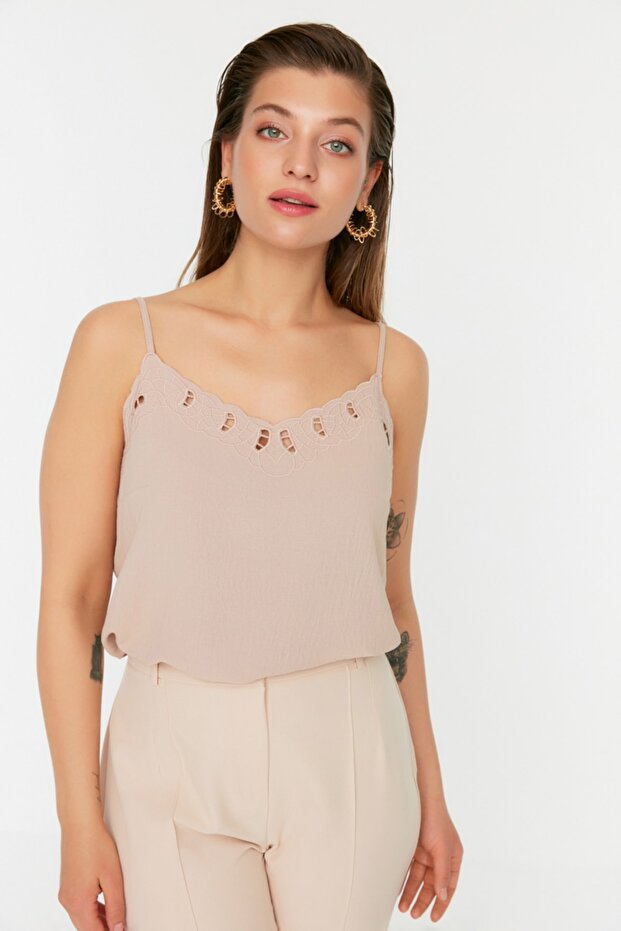 Stone Strap Blouse - 1