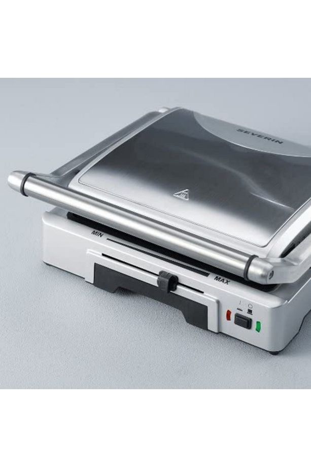 Tost Makinesi Biftek Ve Izgara Için Temas Izgarası 1.800w, Paslanmaz Çelik Fırçalanmış Gümüş - 7
