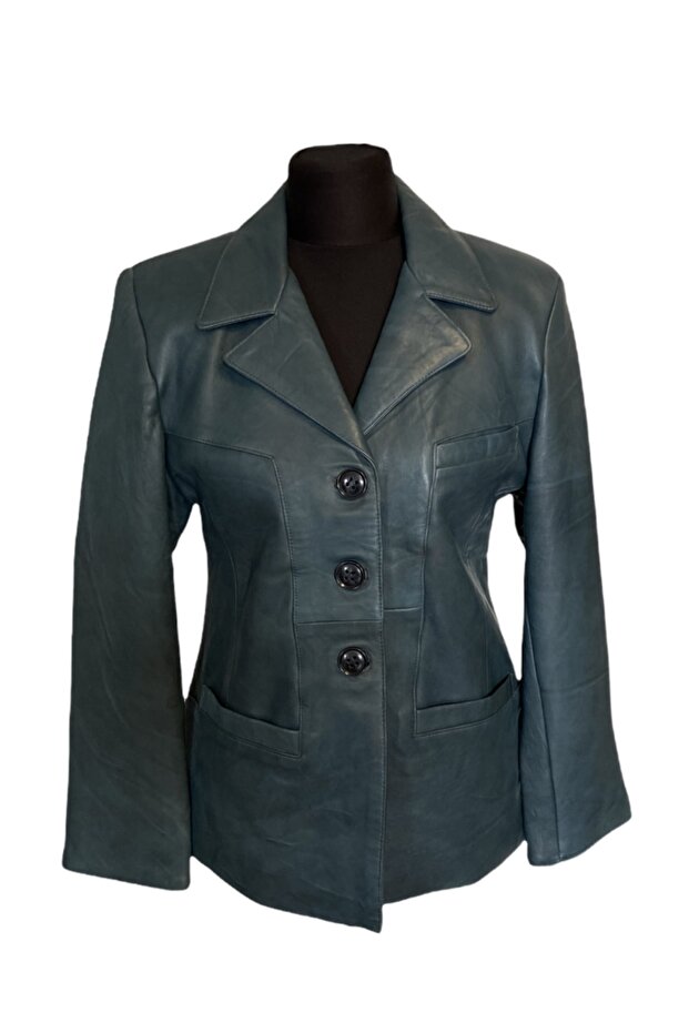 Kadın Deri Blazer - 1