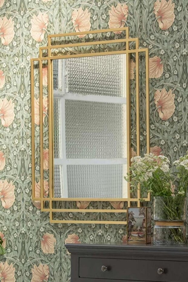 Nested Ayna Eskitme Pirinç - 5