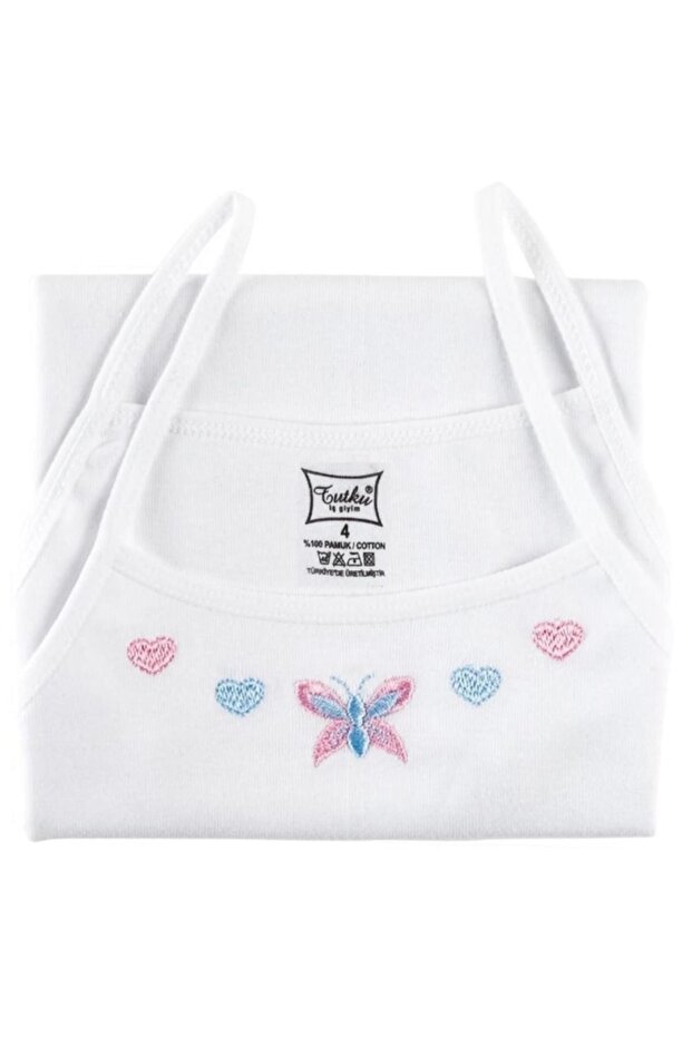 Girl's 2-Piece Rope Strap Embroidered Ribbed Athlete Mrt0165b