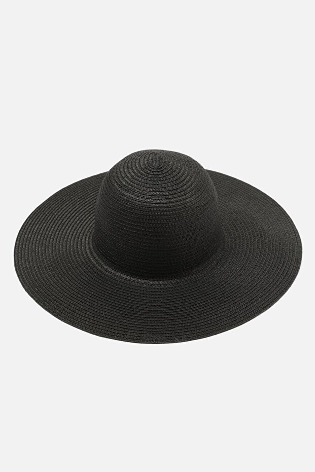 Czarny słomkowy kapelusz damski TWOSS22SP00005 - 4