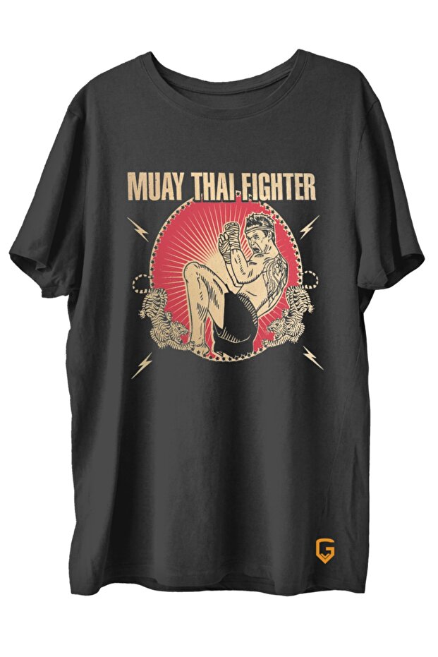 تي شيرت رياضي من القطن الممشط بطبعات Muay Thai