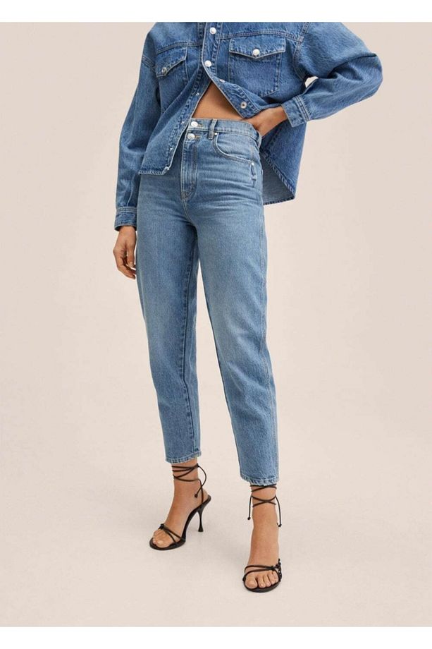 Yüksek Belli Tapered Jean - 1