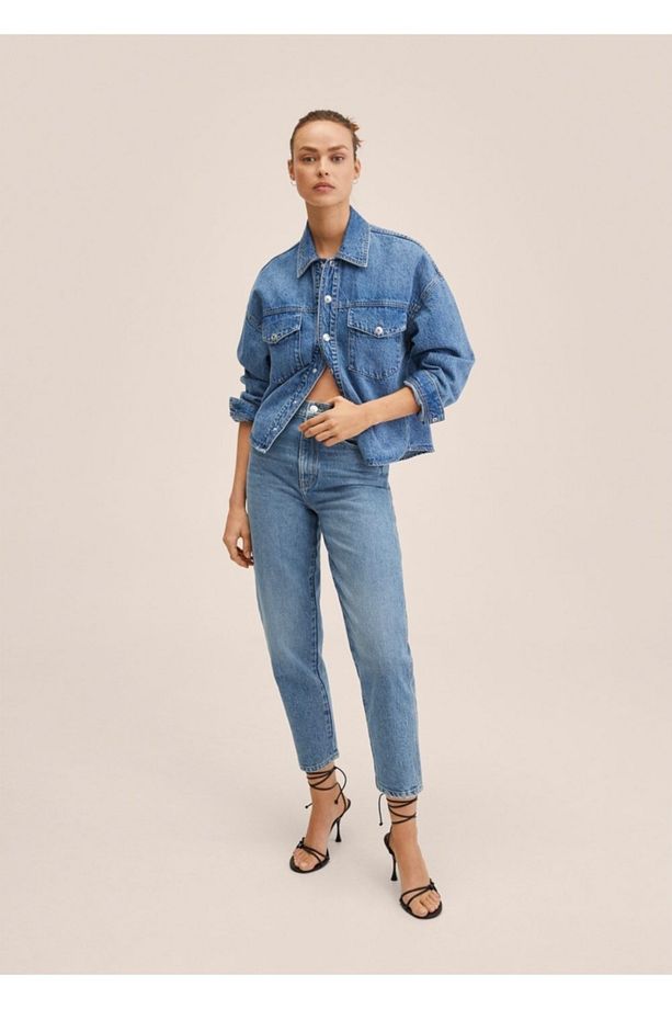Yüksek Belli Tapered Jean - 2