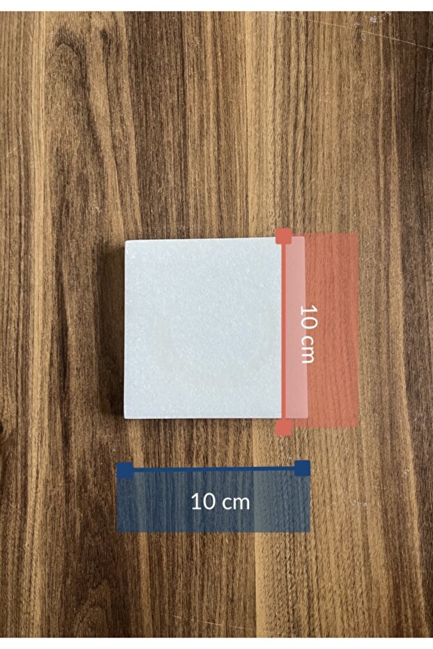 2 Adet Beyaz Mermer Kristal Bardak Altlığı - 2