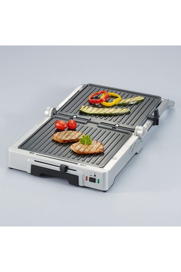 Tost Makinesi Biftek Ve Izgara Için Temas Izgarası 1.800w, Paslanmaz Çelik Fırçalanmış Gümüş - 4