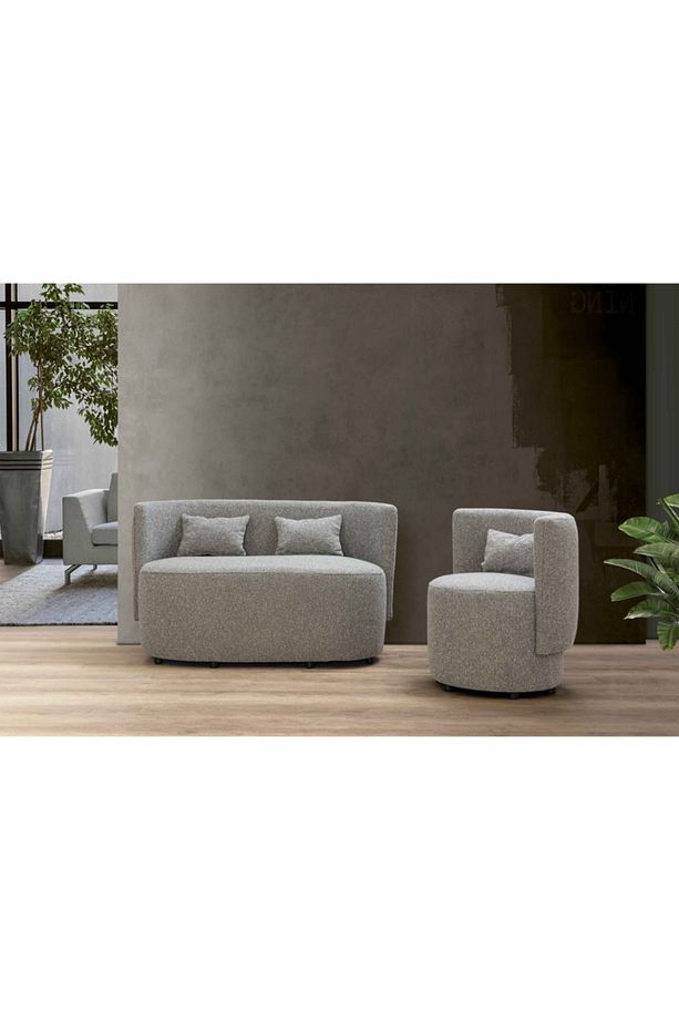 Relax Antrasit Teddy 2'li Koltuk + Berjer Takımı - 1