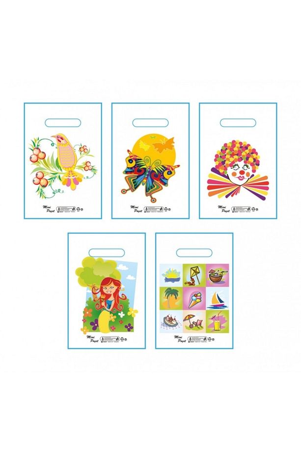 Blok Elgeçme Baskılı Poşet 100'lü 26*38 Cm No:2 - 3