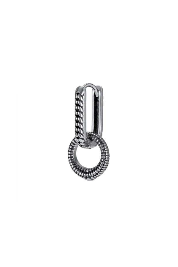 Antique Vintage Biker Men's 316 l Steel Earring Single with Tribal Hoop Design Accessories