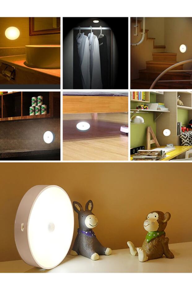 Kablosuz Led Cabinet Şarjlı Sensörlü Gece Led Lambası - 4