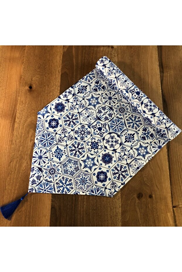 Runner ceramic hexagonal albastru - 3