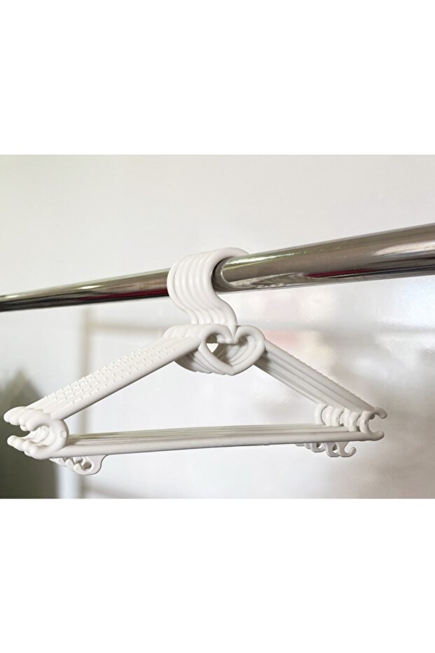 Children's Clothes Hanger Notched 24 Pieces White Baby Hanger 26.5 cm Serrated