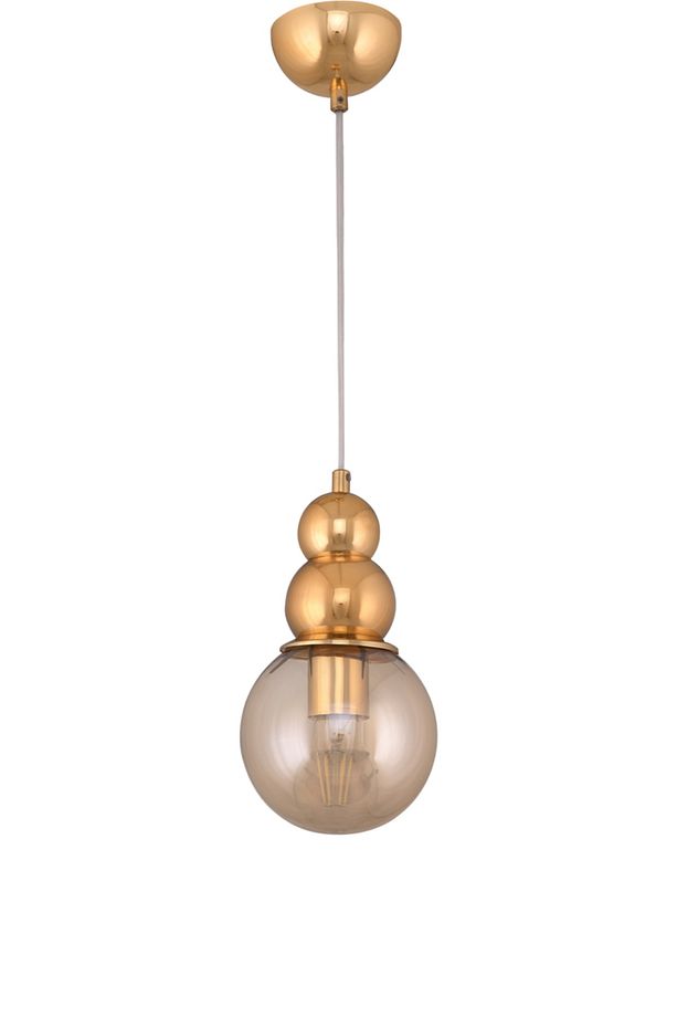 Salkım Tekli Bal Camlı Gold( Sarı ) Sarkıt Çakır Avize - 1