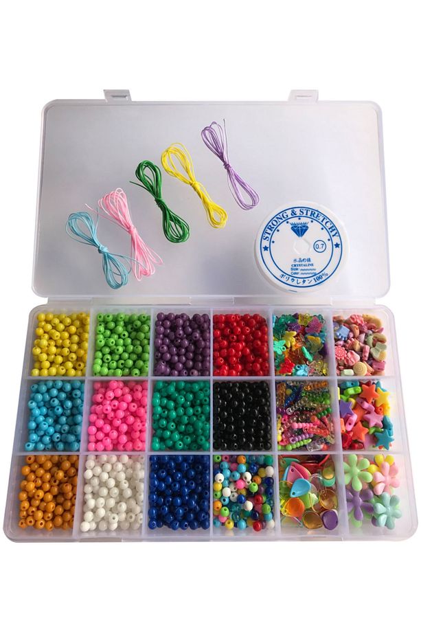 Unicorn Soft Renklerde Takı Yapma Seti Çocuk Hobi Set Figürlü Kutulu Set - 1