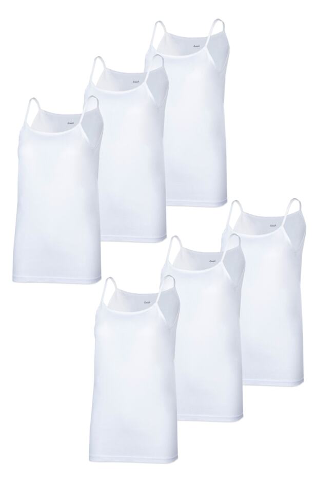 Set of 6 Women's 100% Cotton Rope Strap Tank Top