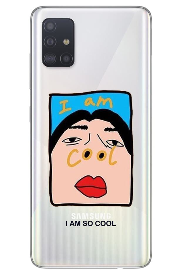 Transparent Silicone Phone Case with Cool Pattern for Samsung A51