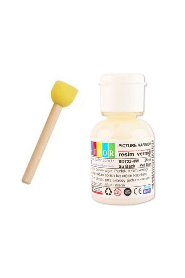 Resim Verniği Ve Tampon Fırça Set - 1