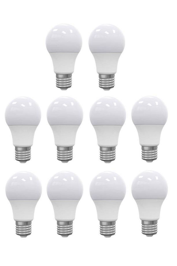 9w Led Ampul E27 Kalın Duylu Sarı Işık 10 Adet - 1
