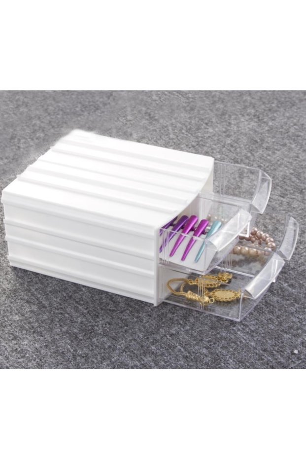 Transparent Drawer Organizer Box 4 Drawer Dremel Engraving Bead Jewelry Storage Organizer Box