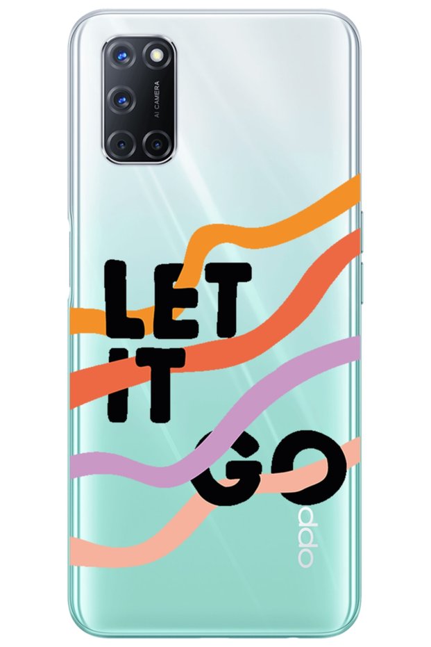 Oppo A72 Let It Go Patterned Patterned Transparent Silicone Phone Case