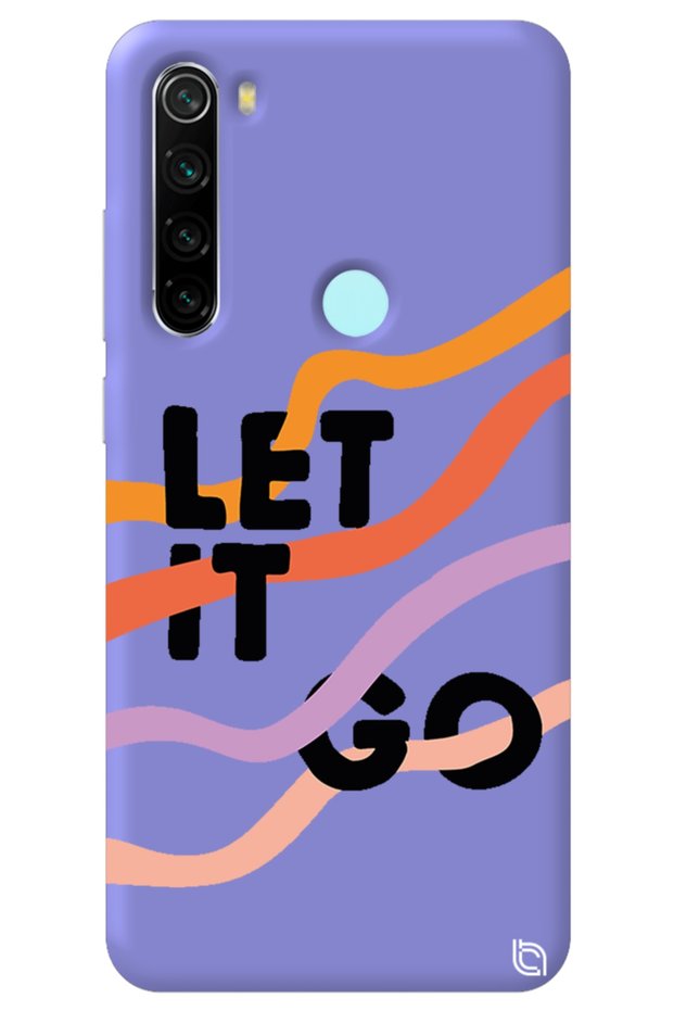 Xiaomi Redmi Note 8 Lilac Color Premium Velvet Inside Let It Go Patterned Silicone Phone Case