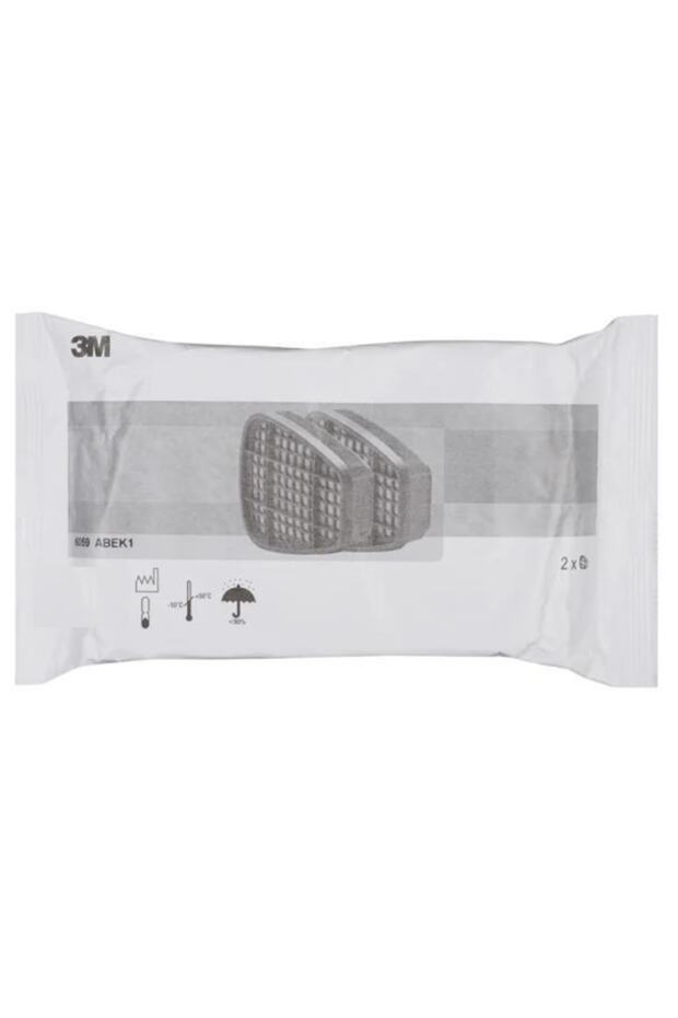 7502 Yarım Yüz Maskesi + 6059 Abek Filtre + 5925 P2 Filtre +k501 Kapak - 5