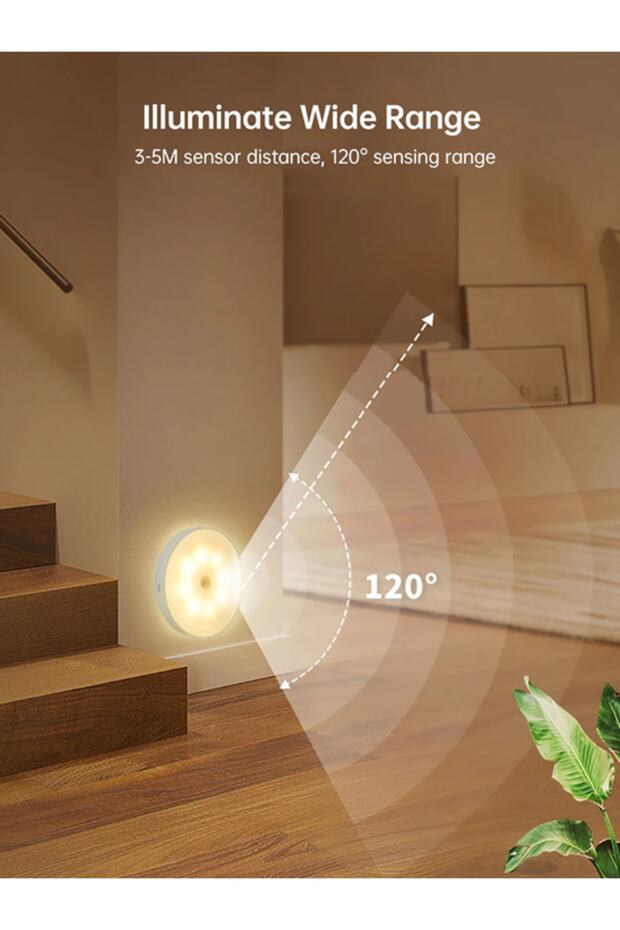 Kablosuz Led Cabinet Şarjlı Sensörlü Gece Led Lambası - 5