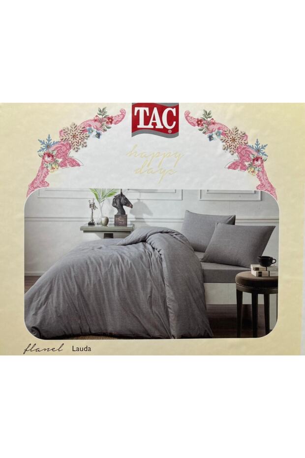 New Flannel (flannel) 100% Cotton Lauda Gray Double Duvet Cover Set