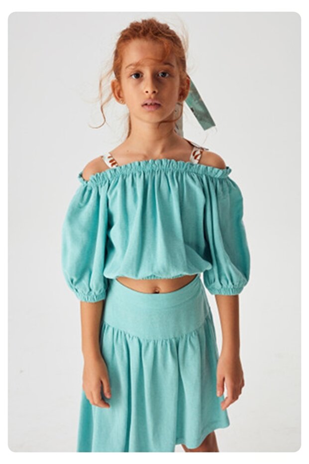 Girls’ Skirt and Blouse Set