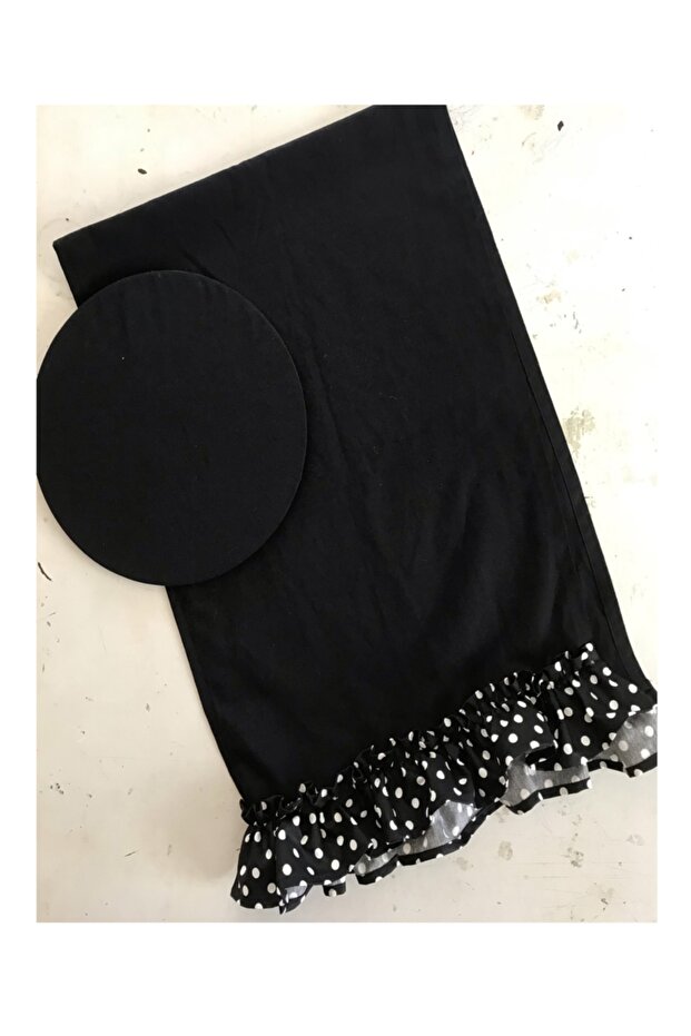 Black and White Polka Dot Frilly Ranir - Runner