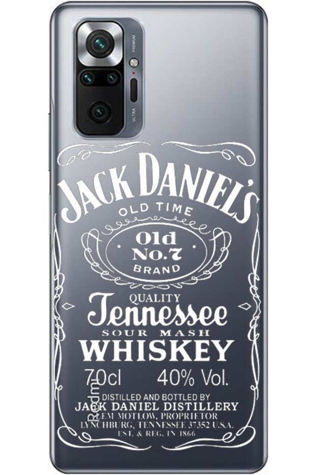 Xiaomi Redmi Note 10 Pro Whisky Pattern Patterned Transparent Silicone Case
