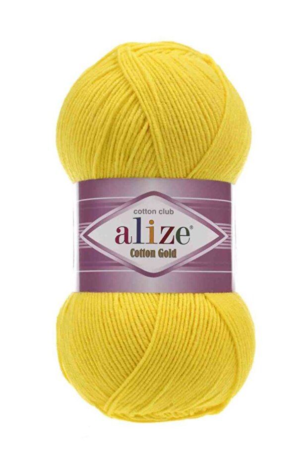 Cotton Gold 110 Yellow Color Cotton Hand Knitting Thread - 1 Piece