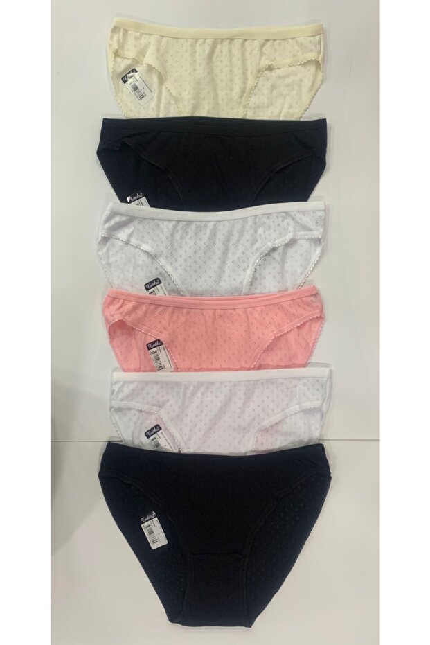 Women's 12 Pack Mixed Color Bikini Panties