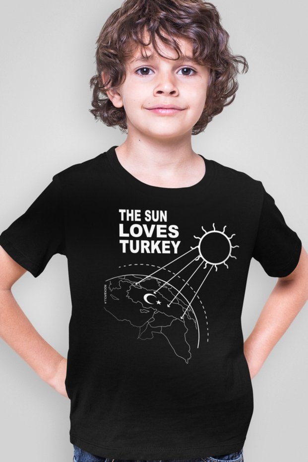 Sunny Türkiye Black Short Sleeve Boys' T-shirt